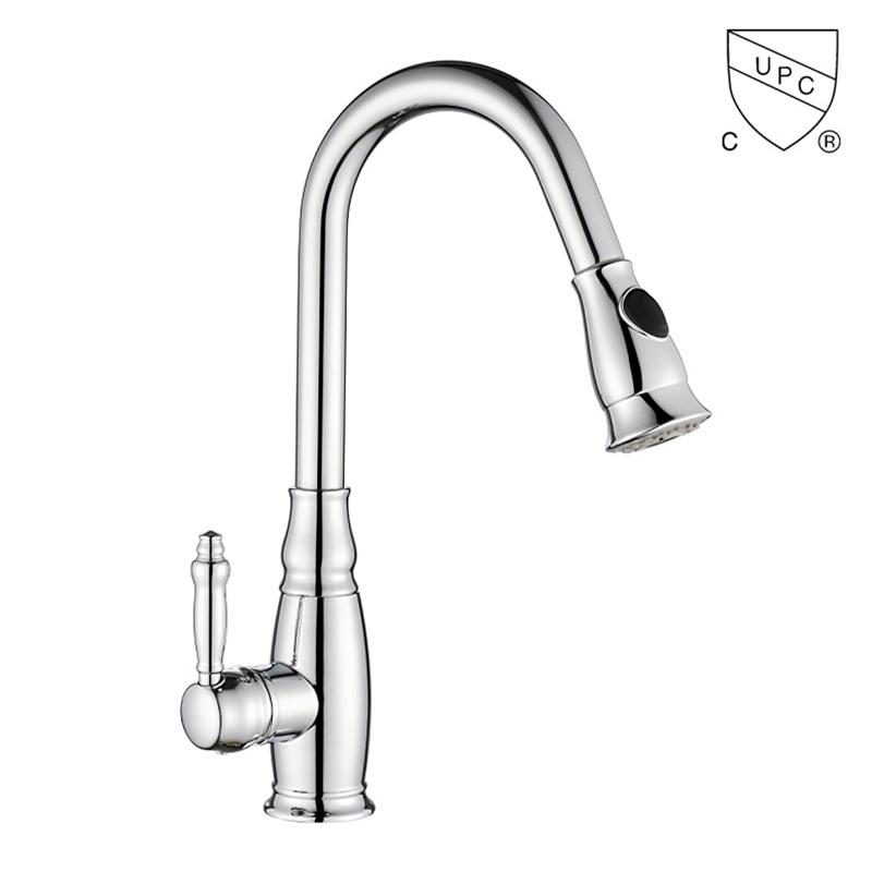 C0056-1 UPC, faucet práis deimhnithe CUPC 1-láimhseáil mount deic tarraing-amach tarraingthe amach / faucet cistine;
